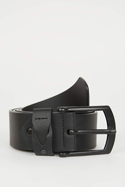 DeFacto Men's Faux Leather Wide Jean Belt U0039azns