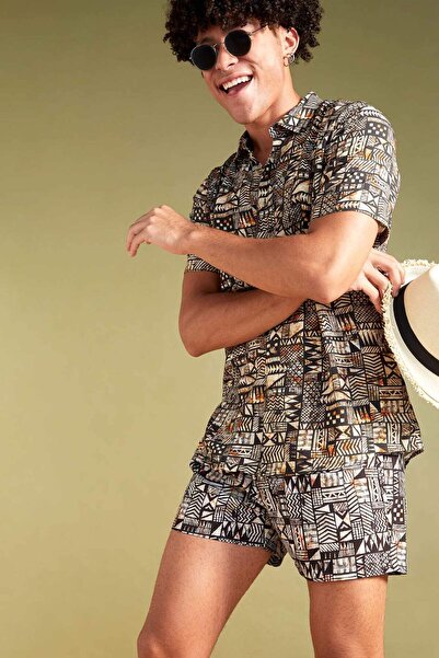 DeFacto Short Ethnic Patterned Deniz Shorts U4769Az21Hs