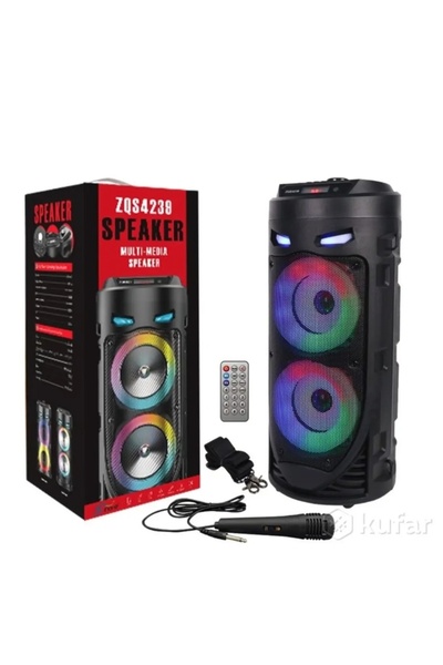 Speaker MULTİ -MEDİA ZQS4239 LED AMBİANS IŞIKLI KABLOLU MİKROFONLU CART USB B...