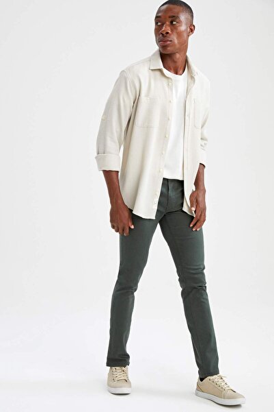 DeFacto Pantaloni slim din țesătură gabardină elastică S3636AZ21SP