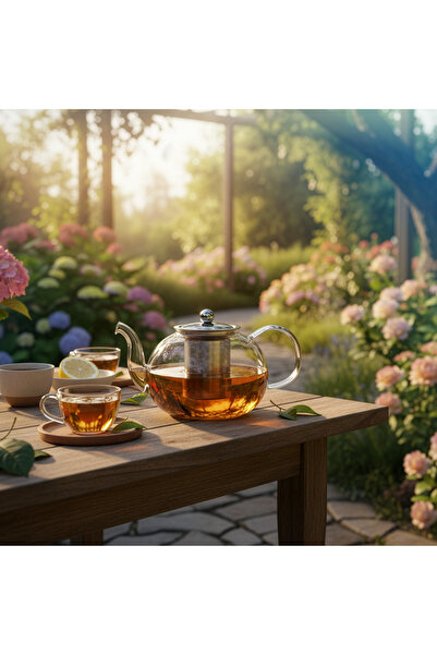 Blackstone 1L Glass Teapot with Removable Stainless Steel Strainer & Lid