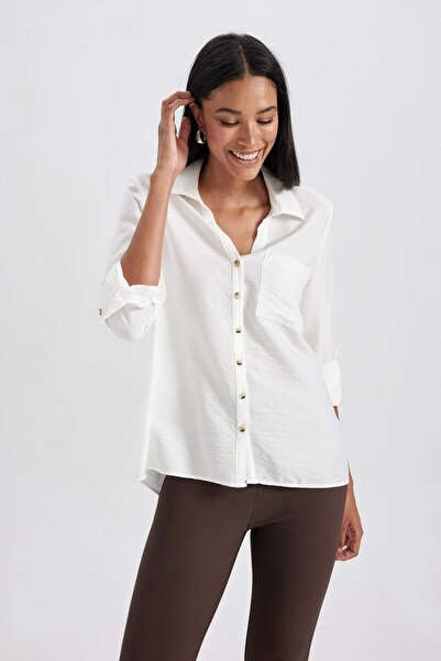 DeFacto Πουκάμισο με τσέπες Επιτάγες Tunik M9407AZ20AU