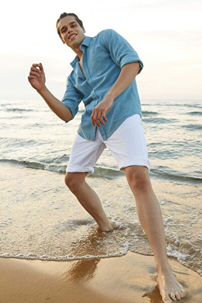 DeFacto slim fit Pachet de curea pantaloni scurți Bermuda N4990AZ20SM