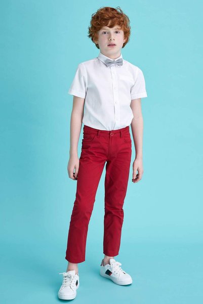 DeFacto Erkek Çocuk Regular Fit 5 Cepli Dokuma Pantolon M5171A620SP