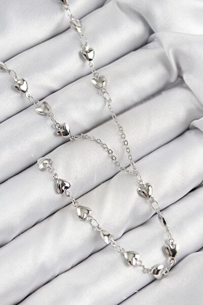 Skygo Brass Zircon Stone Heart Model Silver Color Y Necklace - Tj-Bko10456