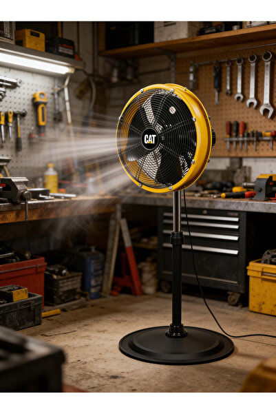 Caterpillar 14-inch independent oscillator vertical fan, suitable for worksho...