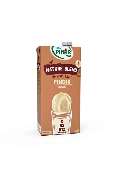 Pınar Nature Blend Bitkisel Bazlı Fındık İçeceği 1 L Vegan Laktozsuz x 4 Adet