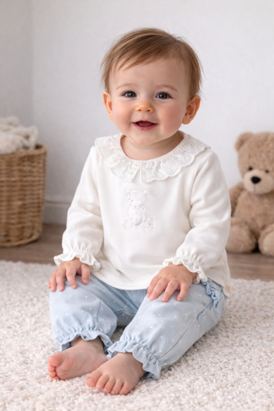 andywawa Kız Bebek 2 Li Takım MAVİ