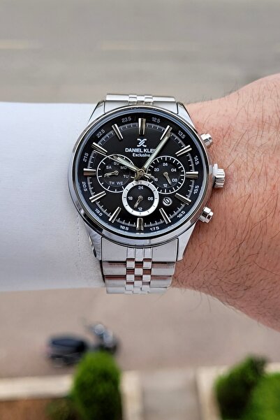 Daniel Klein Black Dial, Metallic Color Strap, 2 Year Warranty, 43 Mm, 5 Atm ...