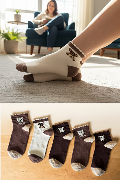 KAYS Women Men Stitch-Free Cotton Combed Cotton Booties Socks Cute Character ...