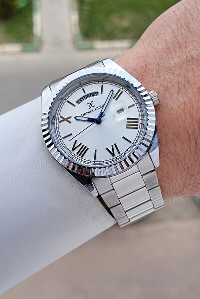 Daniel Klein Silver Color 42.5 mm 5 Atm Men's Wristwatch