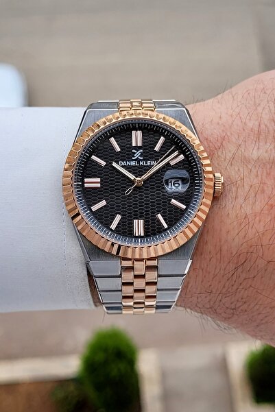 Daniel Klein Black Dial, Bronze Metallic Color Strap, 2 Year Warranty, 41 mm ...