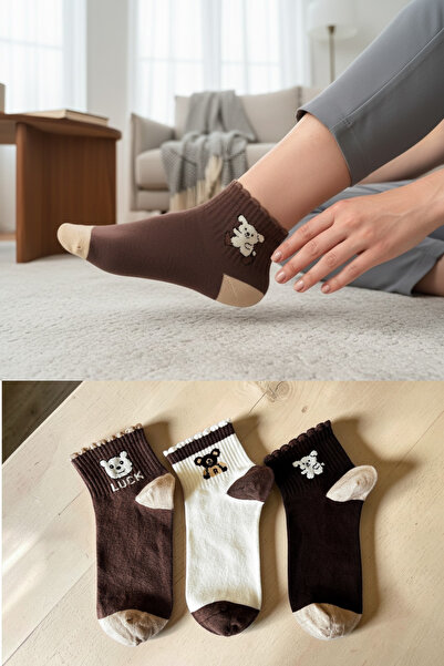 KAYS Women Men Stitch-Free Cotton Combed Cotton Booties Socks Cute Character ...