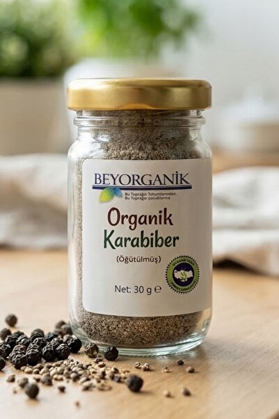BEYORGANİK Organik Karabiber 30gr (Öğütülmüş)
