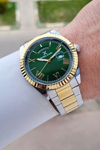 Daniel Klein Kadranı Yeşil Sarı Beyaz Renk Takvim ve Gün İç Göstergeleri Akti...