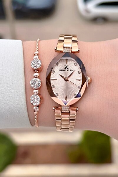 Daniel Klein Bronz Renk 24 Ay Garantili Kadın Kol Saati Ve Bileklik