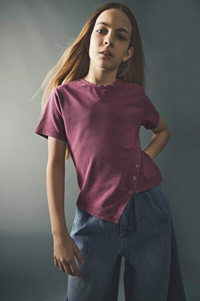 DeFacto Combed Cotton T-Shirt Girl's H1082A826Sm