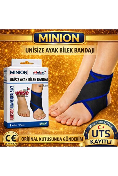 Minion Ayak Bilekliği 8 Bandajı Çocuk - Standart Size