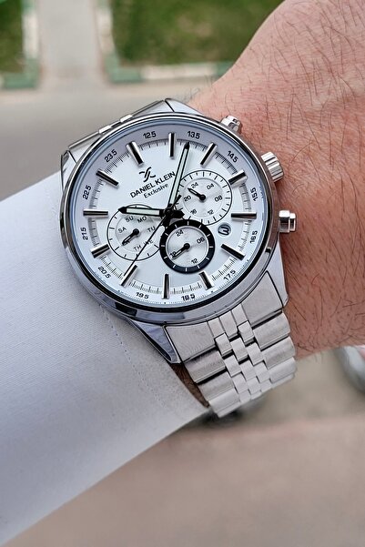 Daniel Klein Silver Color 43 mm 5 Atm Men's Wristwatch