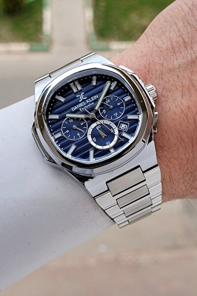 Daniel Klein Kadranı Lacivert Kordonu Gümüş Renk İç Göstergeleri Aktif Erkek ...