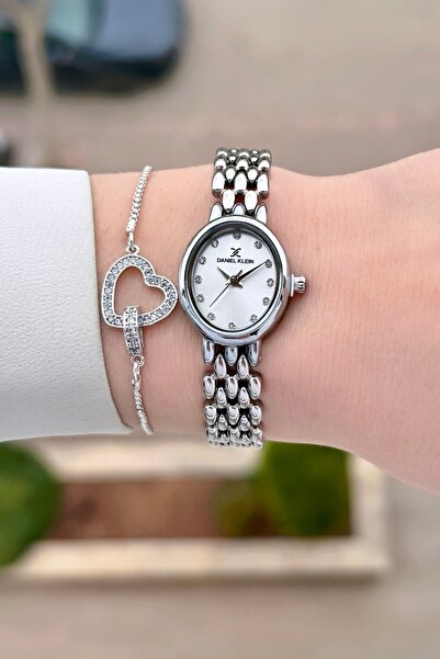 Daniel Klein Silver Renk 24 Ay Garantili 20,5 mm Kadın Kol Saati ve Bileklik
