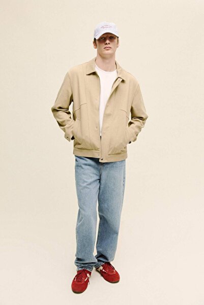 DeFacto 100% βαμβακερό φαρδύ παντελόνι με κανονική μέση φαρδιά μπαγκάζ E8421A...