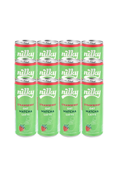 NİLKY Yulaf Sütlü Çilekli Matcha Latte 12x250 ml
