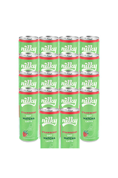 NİLKY Yulaf Sütlü Çilekli Matcha Latte 18x250 ml