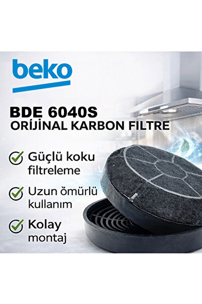 Beko Bde 6040 S Davlumbaz Aspiratör Bacasız Kullanım Için Karbon Filtre 16573...