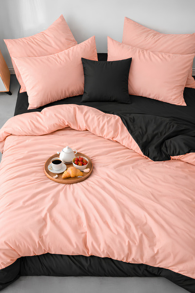 remtex سالمون آند بلاك مفرد طقم غطاء لحاف - السلسلة الحديثة