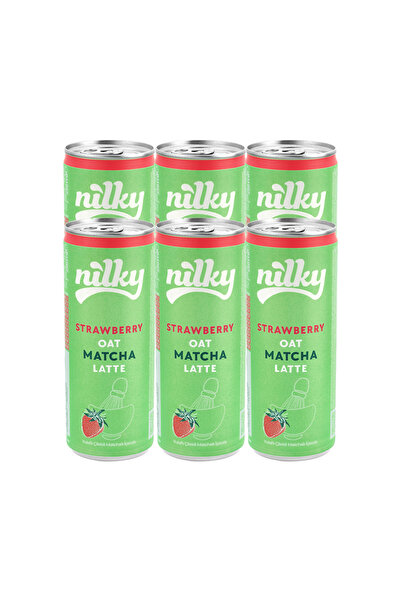 NİLKY Yulaf Sütlü Çilekli Matcha Latte 6x250 ml