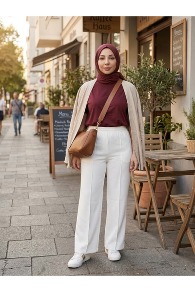 ay she guls Beli Lastikli Palazzo Pantolon