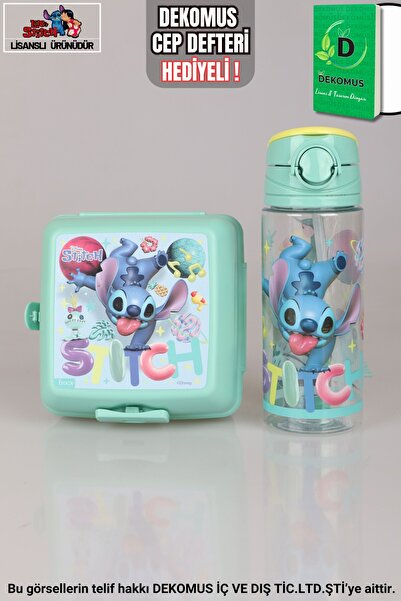 Stitch DEKOMUS CEP DEFTERİ HEDİYELİ "SET DE MÂNCARE CU BORCANE DE 500 ML LICE...