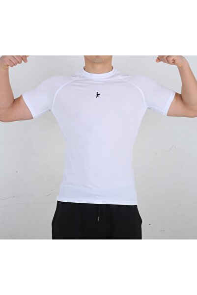 FIGHTR Erkek Compression Spor Tişört Slim Fit Fitness Gym Antrenman Üstü