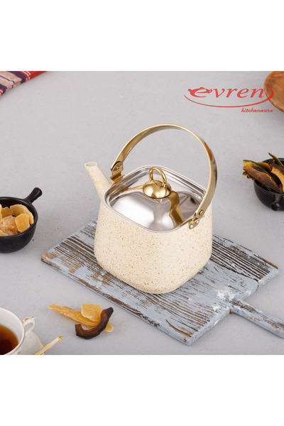 Evren Square Herbal Tea Pot 2.25 Lt, Tea Herbal Tea Pot Large Size 2.25 Lt