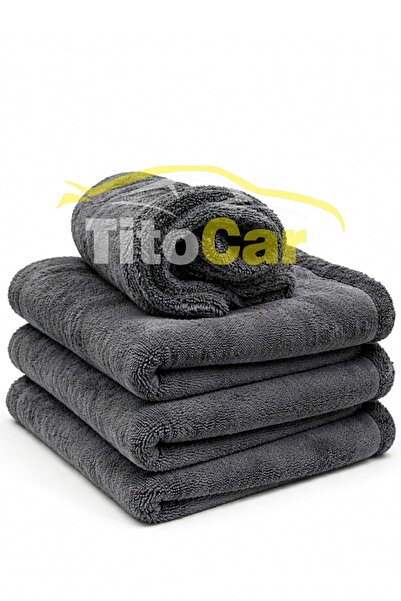 titocar Twisted Çift Taraflı Havlu Bez (Gri) 50x80 cm