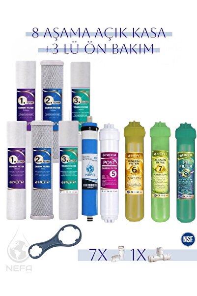 Nefa Tüm Açık Kasa Su Arıtma ve İhlas Cebilion Compact Uyumlu 1.5 Yıllık 8+3 ...