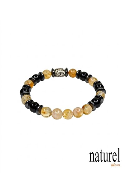 Naturel Tılsım سوار للجنسين من حجر السترين والأونيكس الطبيعي - نعمة المال وال...