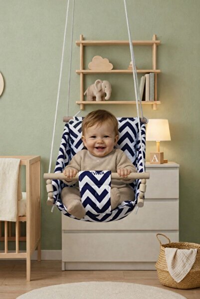 Svava Rüya Ahşap Bebek Hamak Ev Tipi Tavan Salıncak
