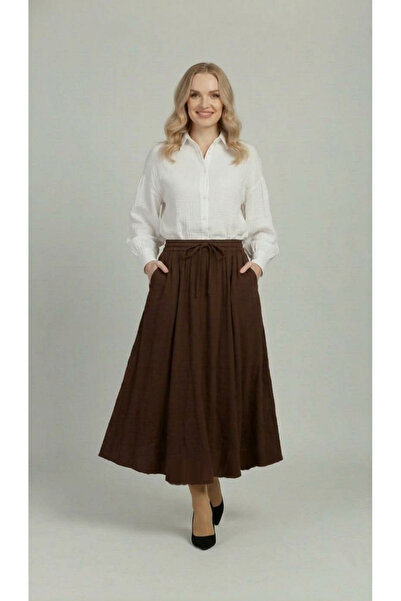 SmallTouch İç Göstermez Beli Lastikli Ayarlanabilir Bağcıklı Çift Cepli Doubl...