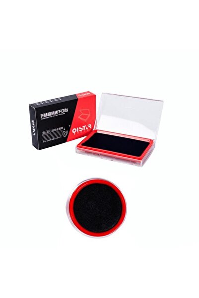 Profisher Stampa Mürekkep Baskı Pedi 10cmx7cm Siyah Mavi ve Kırmızı Siyah