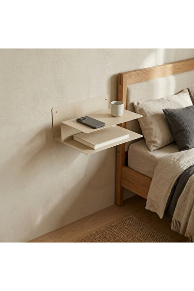 Artepera Rest Metal Duvar Rafı, Dekoratif Komodin Raf, Modern Tasarım