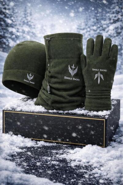 SINGLE SWORD Polar Winter Beanie Gloves Neck Collar Set of 3