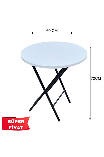 çağlar metal Yuvarlak Masa 60 cm Çap 72 cm Yükseklik | Kafe ve Ev Masası | Ba...