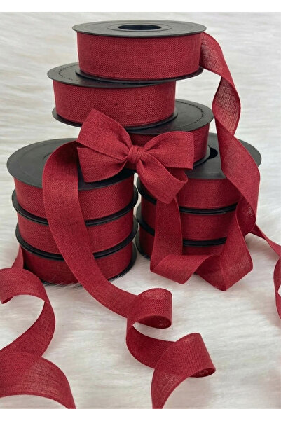 Nazarone شريط كتان 2.5 سم - 20 طن أحمر