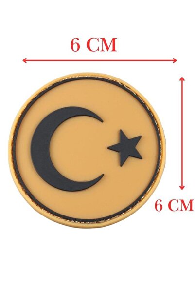 SINGLE SWORD رقعة بلاستيكية دائرية على شكل علم - بيتش