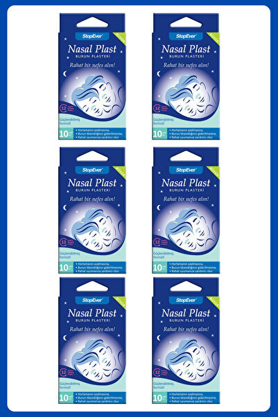 StopEver Nasal Plast Nefes Açıcı Burun Plasteri Büyük Boy 6 Adet (6X10)
