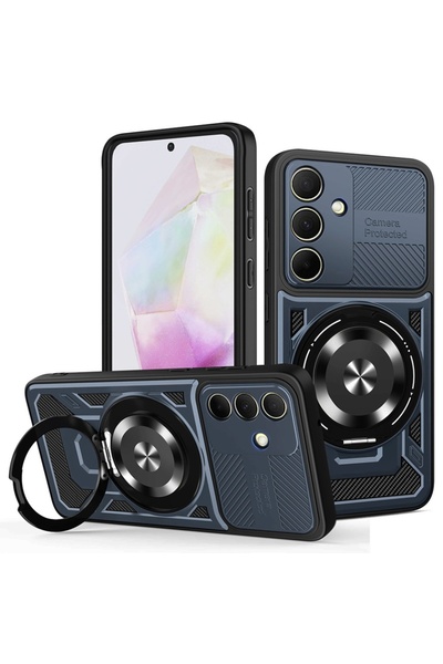 SKYDDAR INNOVATION Husă pentru Samsung Galaxy A35 5G, RuggedCam, inel magneti...