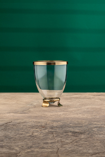 Cornella Vază decorativă din sticlă Line Gold Mică