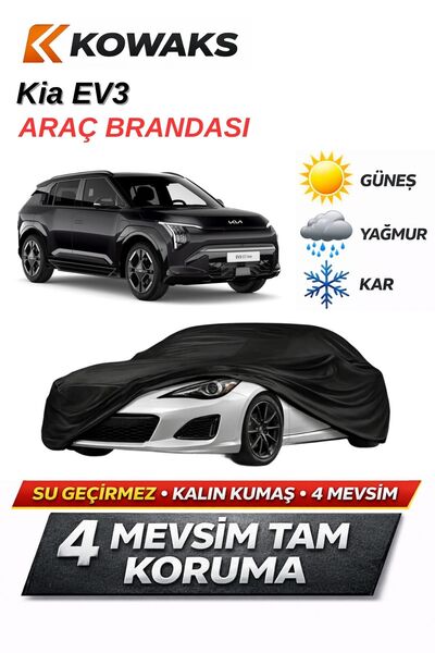 KOWAKS Kia EV3 Oto Branda, Araba Brandası, Siyah